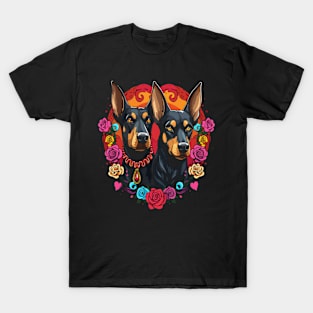 Doberman Couple Valentine T-Shirt